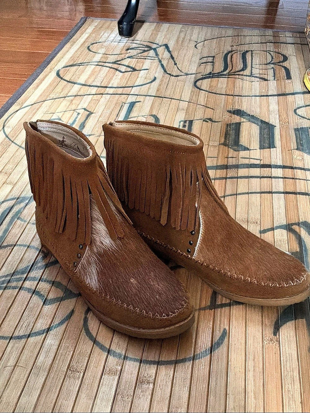 Montana West Women's Brown Fringe Ankle Boots